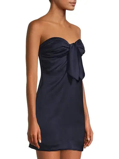 Ramy Brook Women's Orion Bow Minidress - Navy - Size 16 | Thumbnail 4