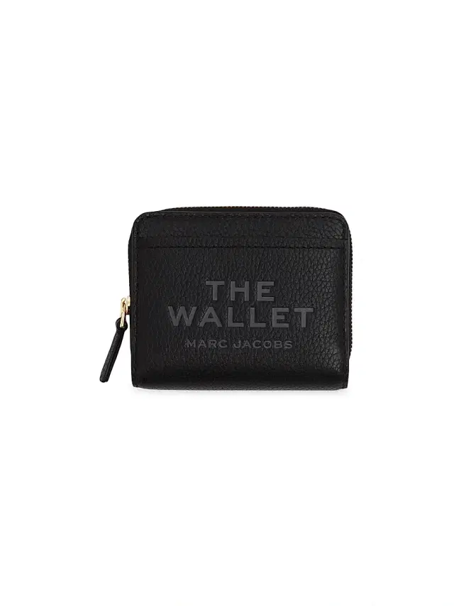 Marc Jacobs Women's The Leather Mini Compact Wallet - Black
