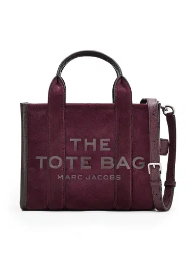 Marc Jacobs Women's The Suede Small Tote Bag - Dark Plum | Thumbnail 1 Marc Jacobs Women's The Suede Small Tote Bag - Dark Plum | Thumbnail 1