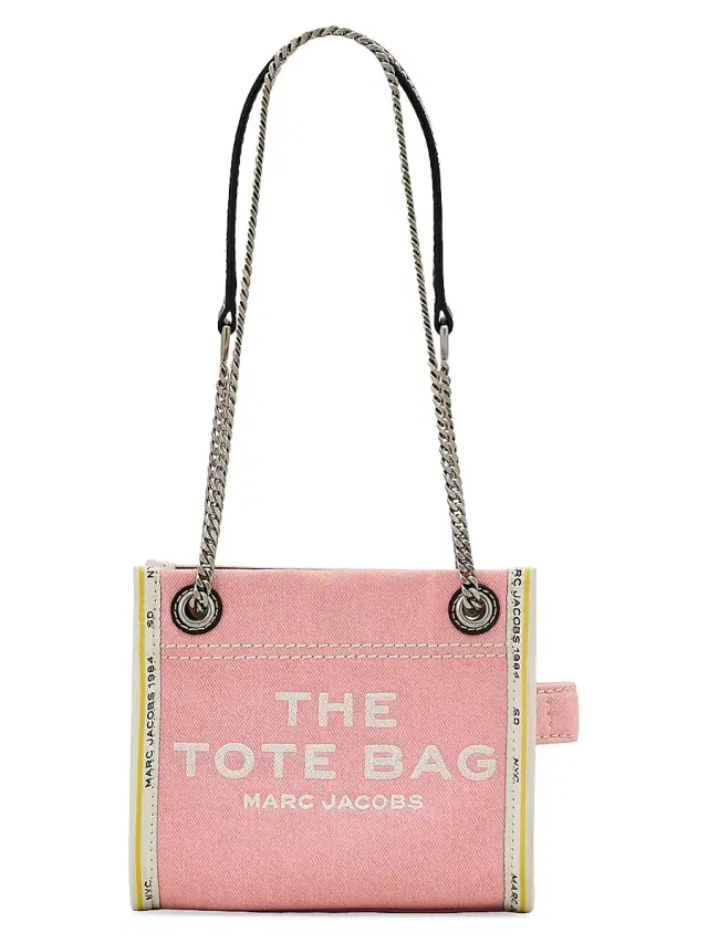 Marc Jacobs Women's The Denim Chain Crossbody Tote Bag - Ribbon Pink