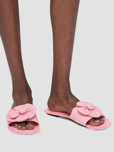 Marc Jacobs Women's The Daisy Flower-Appliqué Leather Sandals - Ribbon Pink - Size 5 | Thumbnail 2