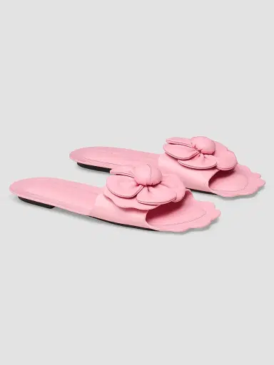 Marc Jacobs Women's The Daisy Flower-Appliqué Leather Sandals - Ribbon Pink - Size 5 | Thumbnail 3