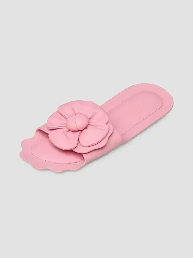 Marc Jacobs Women's The Daisy Flower-Appliqué Leather Sandals - Ribbon Pink - Size 5 | Thumbnail 4