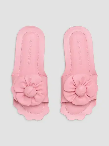 Marc Jacobs Women's The Daisy Flower-Appliqué Leather Sandals - Ribbon Pink - Size 5 | Thumbnail 5