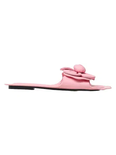 Marc Jacobs Women's The Daisy Flower-Appliqué Leather Sandals - Ribbon Pink - Size 5 | Thumbnail 1