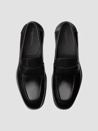 Stuart Weitzman Men's Club Classic Leather Loafers - Black | Thumbnail 4 Stuart Weitzman Men's Club Classic Leather Loafers - Black | Thumbnail 4