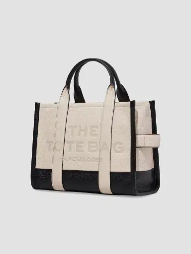 Marc Jacobs Women's The Colorblock Leather Medium Tote - Ivory Multi | Thumbnail 2