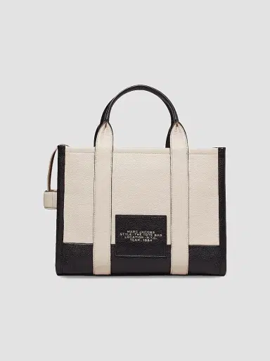 Marc Jacobs Women's The Colorblock Leather Medium Tote - Ivory Multi | Thumbnail 4