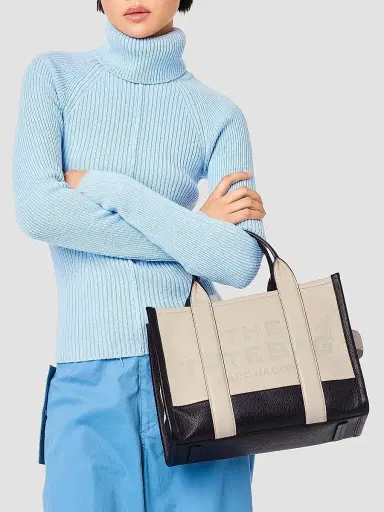 Marc Jacobs Women's The Colorblock Leather Medium Tote - Ivory Multi | Thumbnail 6