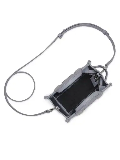 Marc Jacobs Women's The Leather Crossbody Tote Bag - Gray | Thumbnail 3 Marc Jacobs Women's The Leather Crossbody Tote Bag - Gray | Thumbnail 3