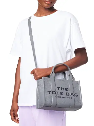 Marc Jacobs Women's The Leather Small Tote Bag - Wolf Grey | Thumbnail 2 Marc Jacobs Women's The Leather Small Tote Bag - Wolf Grey | Thumbnail 2