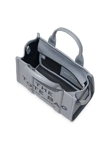 Marc Jacobs Women's The Leather Small Tote Bag - Wolf Grey | Thumbnail 4 Marc Jacobs Women's The Leather Small Tote Bag - Wolf Grey | Thumbnail 4
