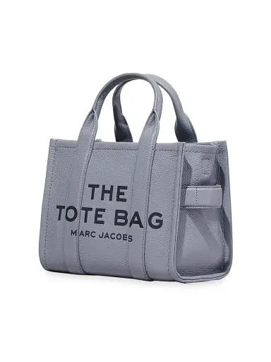 Marc Jacobs Women's The Leather Small Tote Bag - Wolf Grey | Thumbnail 5 Marc Jacobs Women's The Leather Small Tote Bag - Wolf Grey | Thumbnail 5