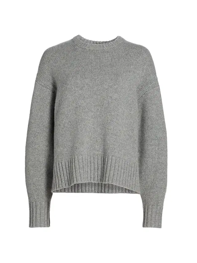 Women's Cozy Crew Cashmere Sweater - Heather Grey