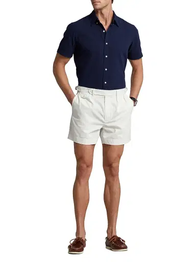 Polo Ralph Lauren Men's Classic-Fit Seersucker Shirt - Astoria Navy - Size Small | Thumbnail 2