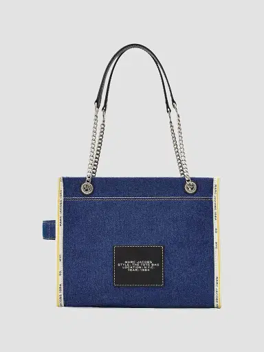 Marc Jacobs Women's The Denim Chain Medium Tote Bag - Dark Wash | Thumbnail 5