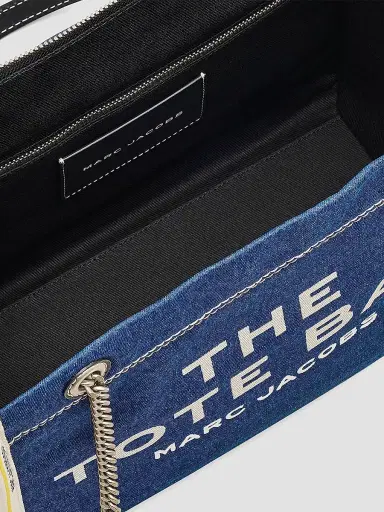 Marc Jacobs Women's The Denim Chain Medium Tote Bag - Dark Wash | Thumbnail 7