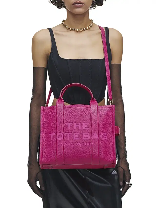 Marc Jacobs Women's  Leather Tote Bag - Lipstick Pink