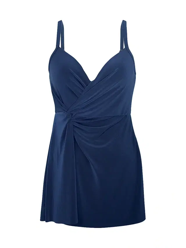 Miraclesuit Swim Women's Twisted Sister Adora Swim Dress - Midnight Blue