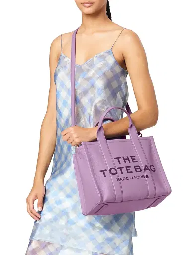 Marc Jacobs Women's Medium Leather Tote Bag - Lilas | Thumbnail 2 Marc Jacobs Women's Medium Leather Tote Bag - Lilas | Thumbnail 2