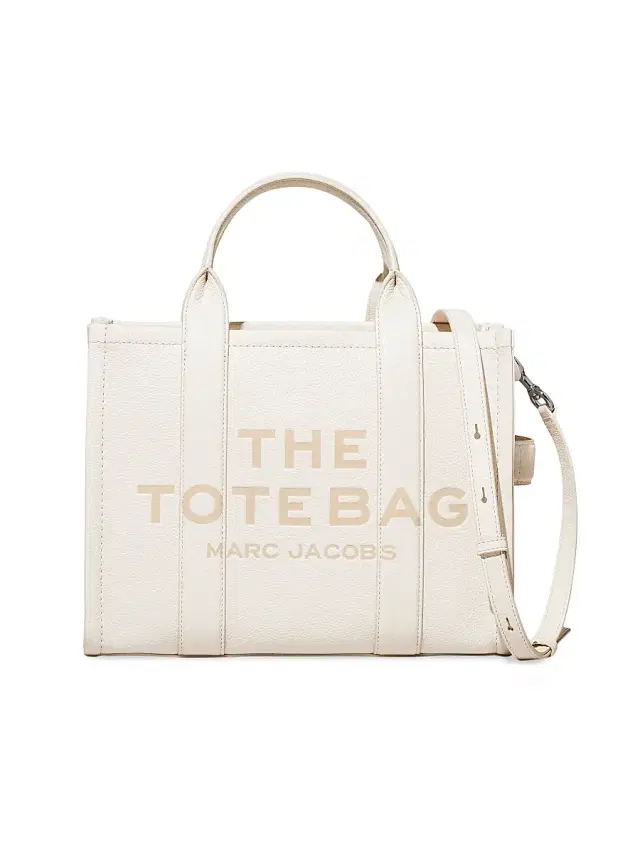Marc Jacobs Women's  Leather Tote Bag - Cotton Silver