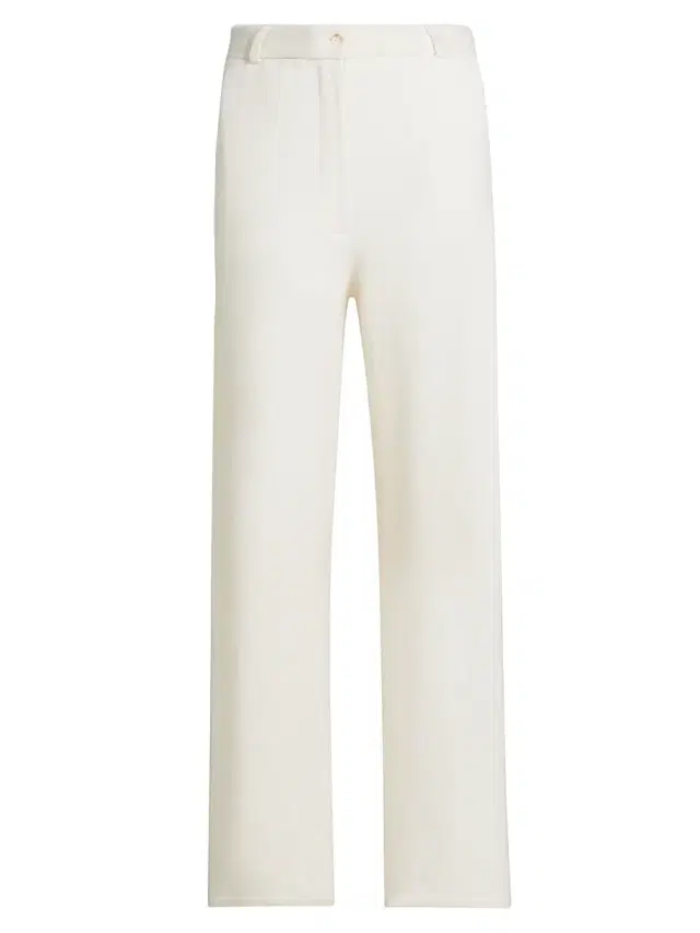 Guest in Residence Women's Cashmere Tailored Wide-Leg Pants - Cream