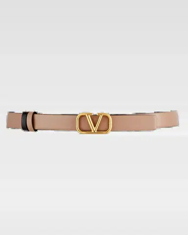 Valentino Garavani VLogo Leather Belt, 20mm | Thumbnail 2