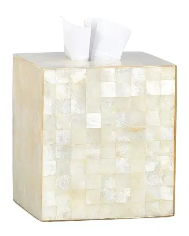 Labrazel Capiz Ivory Tissue Box Cover | Thumbnail 1
