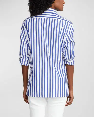 Ralph Lauren Collection Capri Relaxed Fit Striped Cotton Shirt | Thumbnail 3 Ralph Lauren Collection Capri Relaxed Fit Striped Cotton Shirt | Thumbnail 3
