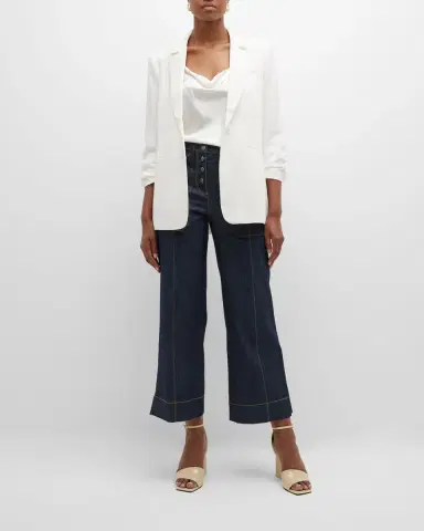 Cinq a Sept Khloe Crepe 3/4-Sleeve Blazer | Thumbnail 2 Cinq a Sept Khloe Crepe 3/4-Sleeve Blazer | Thumbnail 2