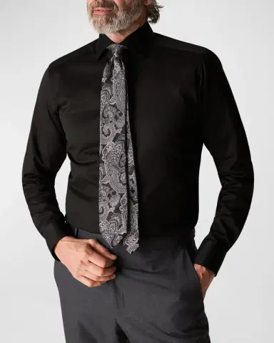 Eton Slim-Fit Twill Dress Shirt | Thumbnail 4 Eton Slim-Fit Twill Dress Shirt | Thumbnail 4