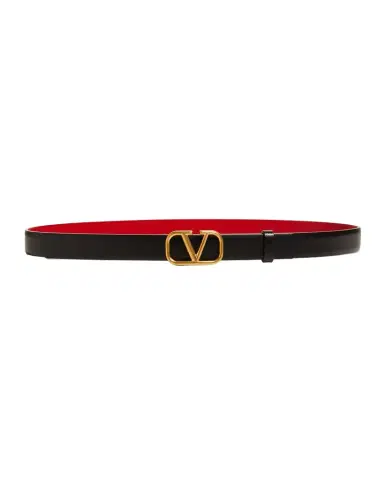 Valentino Garavani VLogo Leather Belt, 20mm | Thumbnail 1