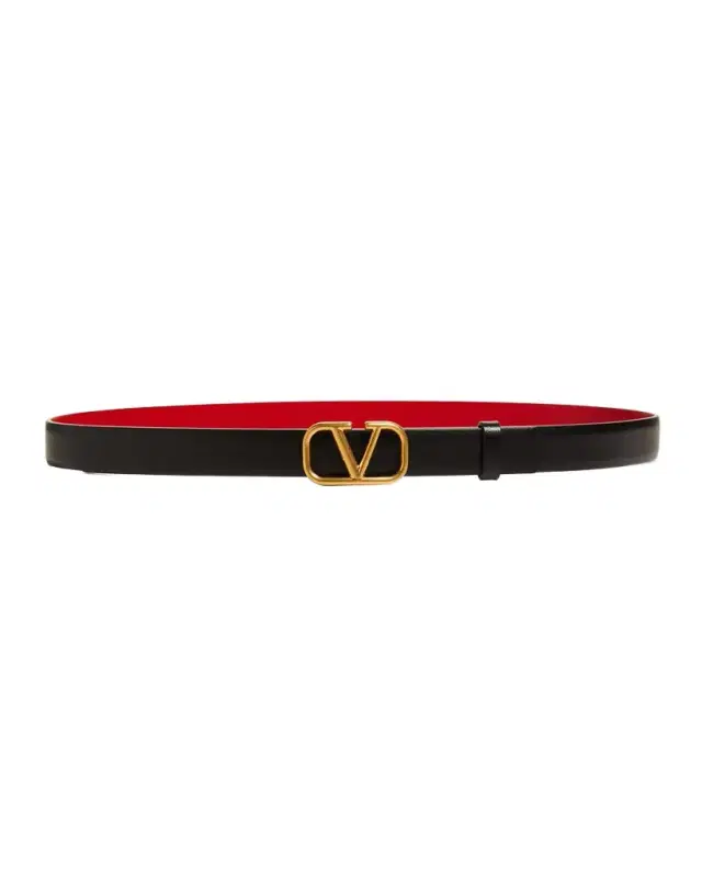 Valentino Garavani VLogo Leather Belt, 20mm
