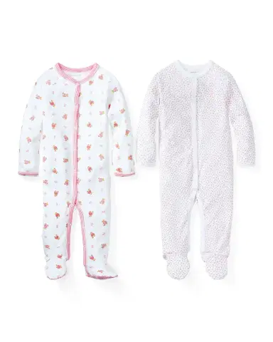 Polo Ralph Lauren Floral Print Cotton Footie Pajamas | Thumbnail 3