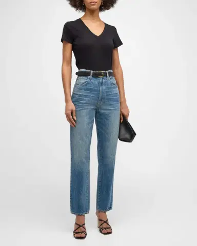 L'Agence Becca V-Neck Short-Sleeve Tee | Thumbnail 2 L'Agence Becca V-Neck Short-Sleeve Tee | Thumbnail 2