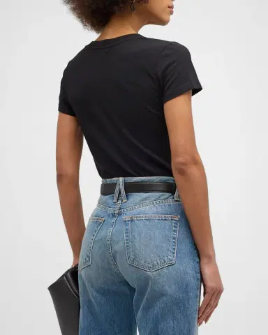L'Agence Becca V-Neck Short-Sleeve Tee | Thumbnail 3 L'Agence Becca V-Neck Short-Sleeve Tee | Thumbnail 3