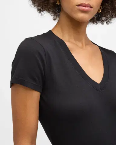 L'Agence Becca V-Neck Short-Sleeve Tee | Thumbnail 5 L'Agence Becca V-Neck Short-Sleeve Tee | Thumbnail 5