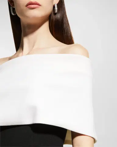 Lela Rose Off-the-Shoulder Two-Tone Gown | Thumbnail 5 Lela Rose Off-the-Shoulder Two-Tone Gown | Thumbnail 5