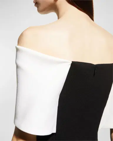 Lela Rose Off-the-Shoulder Two-Tone Gown | Thumbnail 7 Lela Rose Off-the-Shoulder Two-Tone Gown | Thumbnail 7
