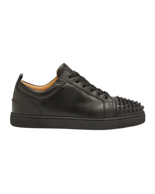 Christian Louboutin Men 's Louis Junior Spiked Low-Top Sneakers