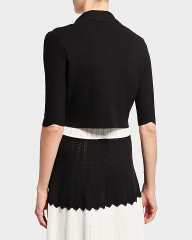 Lela Rose Scalloped Bolero Cardigan | Thumbnail 2 Lela Rose Scalloped Bolero Cardigan | Thumbnail 2