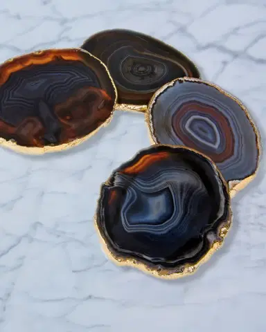 Anna New York Midnight Agate Lumino Coasters, 4-Piece Set | Thumbnail 2