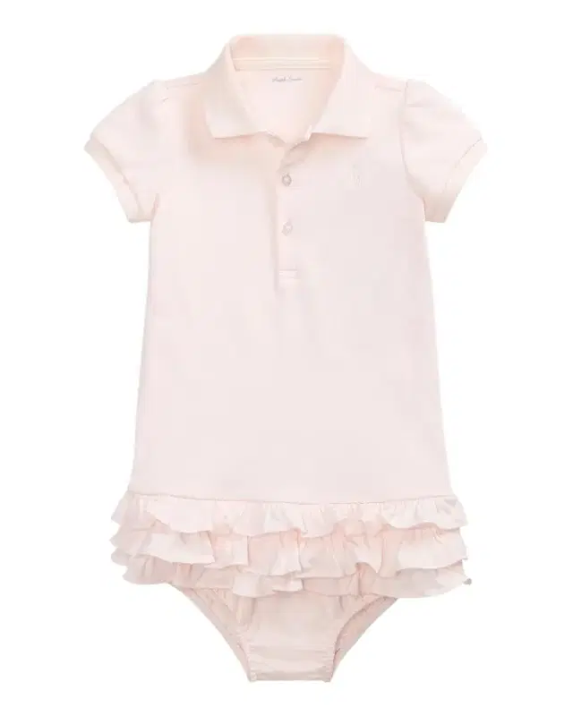Polo Ralph Lauren Cupcake Ruffle Hem Polo Dress With Bloomers, Size 6M-18M
