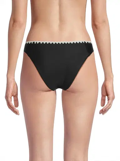 Ramy Brook Women's Iliana Crochet-Trimmed Bikini Bottom - Black White Crochet - Size XL | Thumbnail 5 Ramy Brook Women's Iliana Crochet-Trimmed Bikini Bottom - Black White Crochet - Size XL | Thumbnail 5