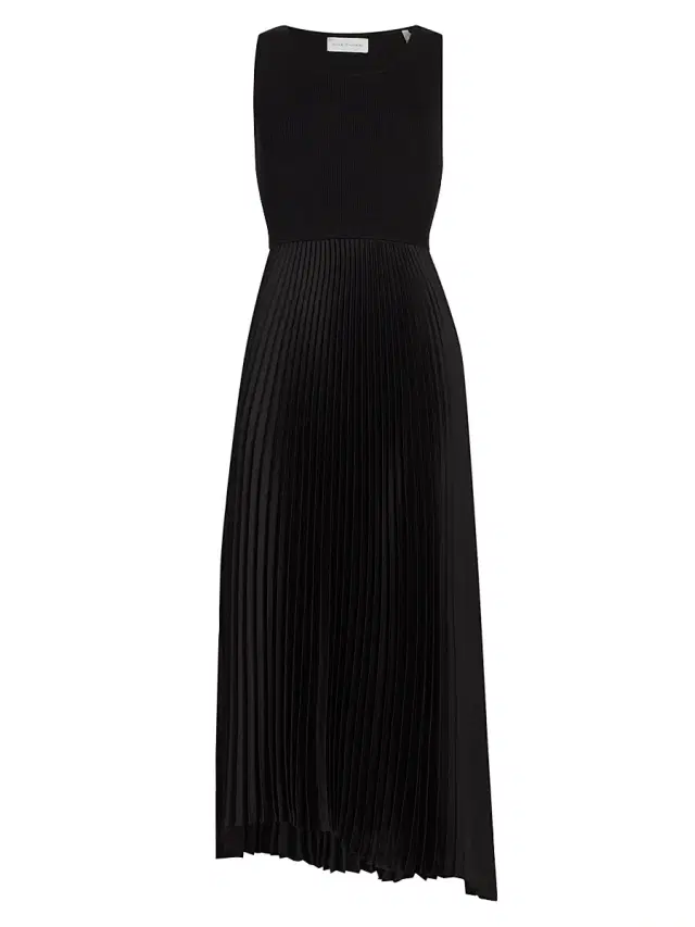 Elie Tahari Women's The Mave Mixed Media Dress - Noir