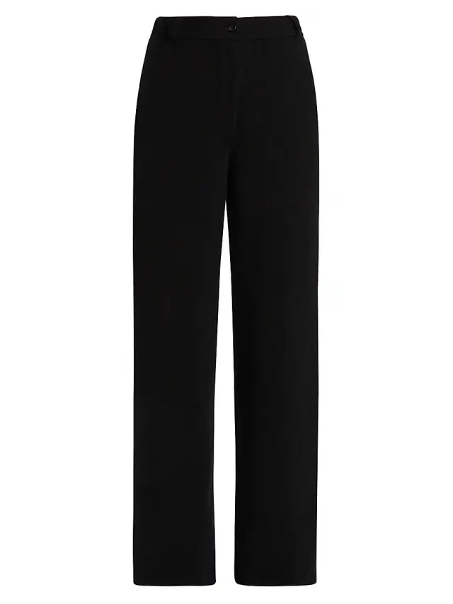 Guest in Residence Women's Cashmere Tailored Wide-Leg Pants - Black