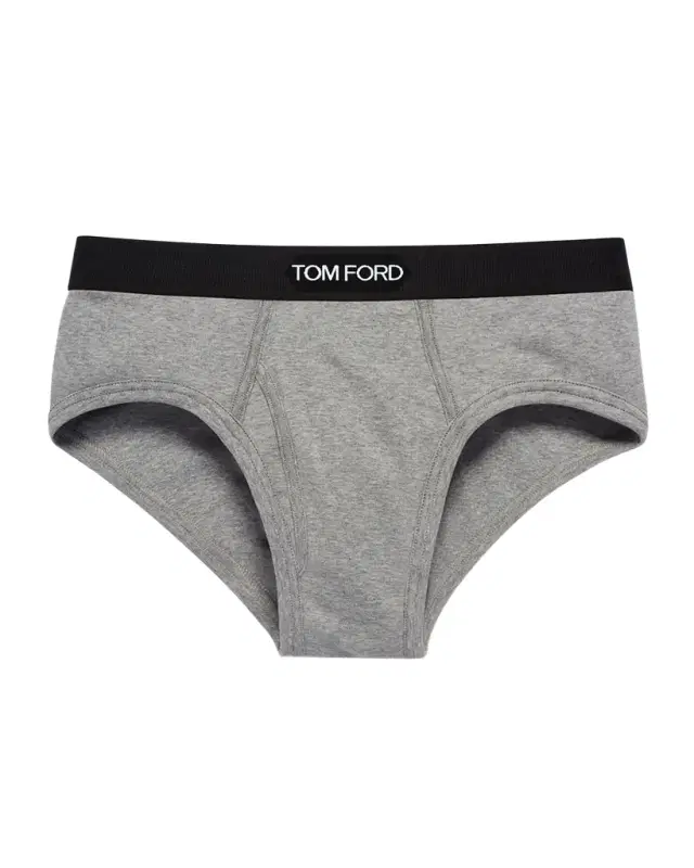 TOM FORD Men 's Jacquard Logo Cotton Briefs