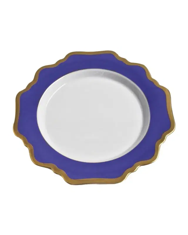 Anna Weatherley Indigo Rimmed Salad Plate