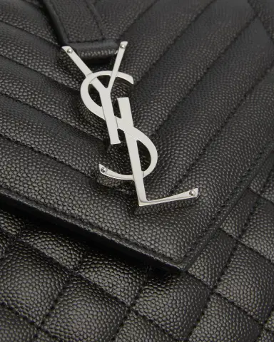 Saint Laurent Envelope Triquilt Medium YSL Shoulder Bag in Grained Leather | Thumbnail 6 Saint Laurent Envelope Triquilt Medium YSL Shoulder Bag in Grained Leather | Thumbnail 6