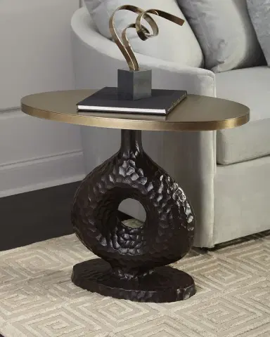Arteriors Seth Textured Side Table | Thumbnail 1